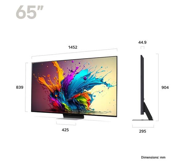 LG 65QNED91T6A 65" Smart 4K Ultra HD HDR QNED TV with Amazon Alexa - Image 2