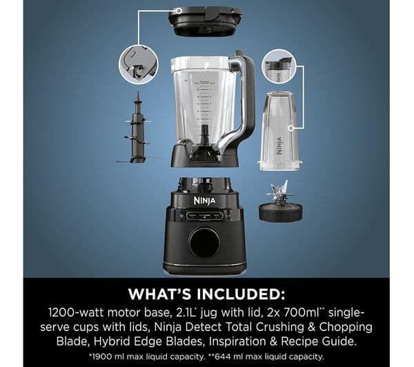 Ninja Detect Power Pro TB401UK Blender & Food Processor - Black - Image 8