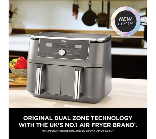Ninja MAX 6-in-1 Dual Zone DZ400UK Air Fryer Gun Metal Grey - Image 2