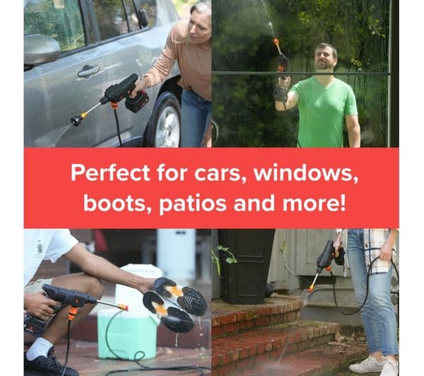 JET HAWK Portable Cordless Pressure Washer - 15 bar - Image 9