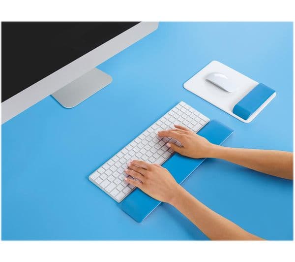 LEITZ Ergo WOW Keyboard Wrist Rest Blue - Image 3