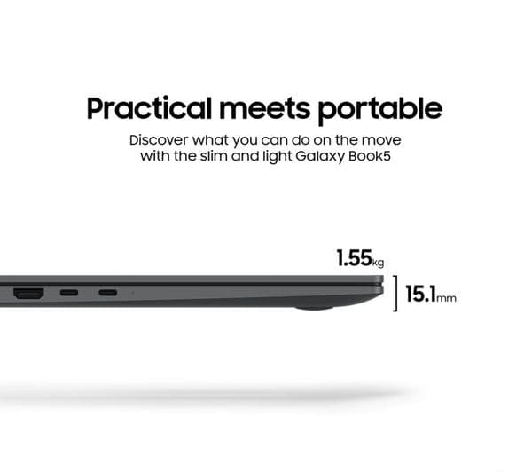SAMSUNG Galaxy Book5 15.6" Laptop - Intel® Core™ Ultra 7, 1 TB SSD, Grey - Image 4