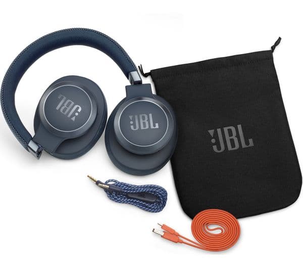 JBL LIVE 650BTNC Wireless Bluetooth Noise-Cancelling Headphones - Blue - Image 3