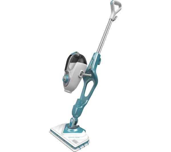 BLACK + DECKER BHSM1610DSM-GB 2-in-1 Steam Mop - White & Blue - Image 4