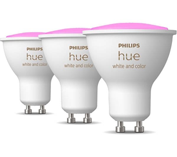 PHILIPS HUE White & Colour Ambiance Smart LED Spotlight - GU10, Triple Pack - Image 2