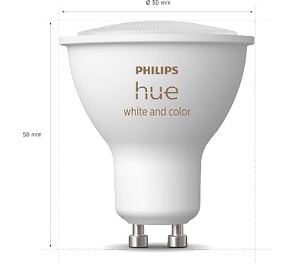 PHILIPS HUE White & Colour Ambiance Smart LED Spotlight - GU10, Triple Pack - Image 3