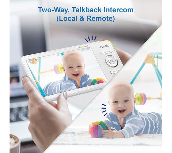 VTECH RM5766HD 5" LCD Screen Smart Video Baby Monitor - White - Image 4