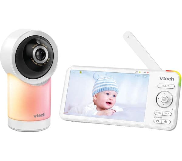 VTECH RM5766HD 5" LCD Screen Smart Video Baby Monitor - White - Image 5