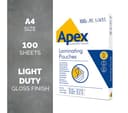 FELLOWES Apex Light Duty A4 Laminating Pouches - Pack of 100 thumbnail 2