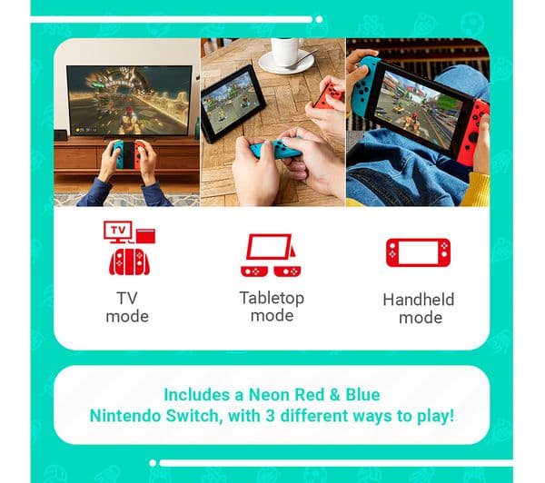 Nintendo Switch Neon Red & Blue with Sports & Nintendo Switch Online 12 Month Membership - Image 4