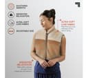 SHARPER IMAGE Luxe Heated Vest - Beige thumbnail 1