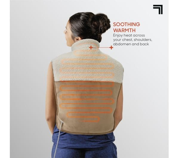 SHARPER IMAGE Luxe Heated Vest - Beige - Image 2