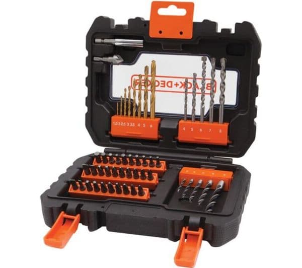 BLACK + DECKER A7232-XJ 50-Piece Drill Bit Set - Black - Image 1