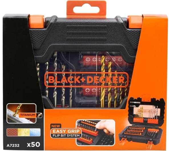 BLACK + DECKER A7232-XJ 50-Piece Drill Bit Set - Black - Image 2