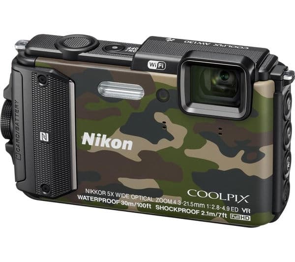 NIKON COOLPIX AW130 Tough Compact Camera - Camouflage - Image 4