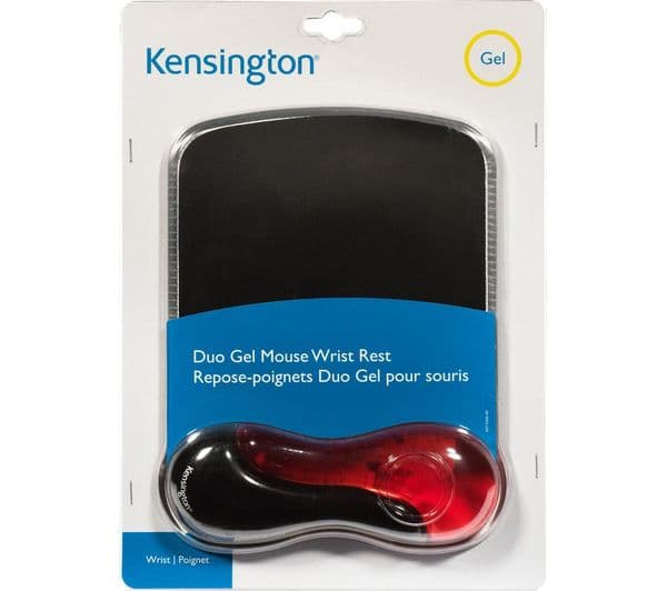 KENSINGTON Duo Gel Mouse Mat Black Red - Image 2