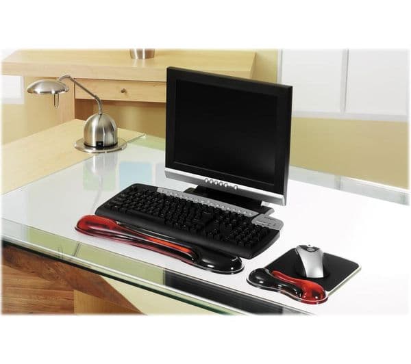 KENSINGTON Duo Gel Mouse Mat Black Red - Image 3