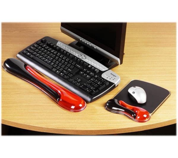 KENSINGTON Duo Gel Mouse Mat Black Red - Image 4