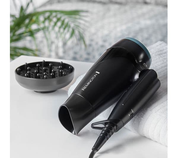 REMINGTON On The Go D1500 Compact Hair Dryer - Black - Image 2