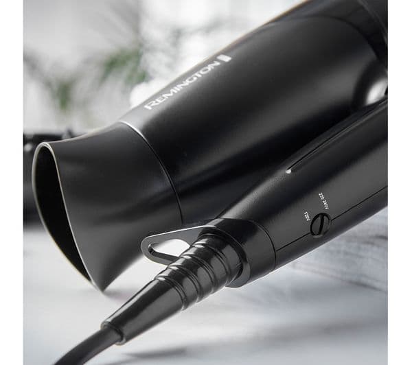 REMINGTON On The Go D1500 Compact Hair Dryer - Black - Image 3