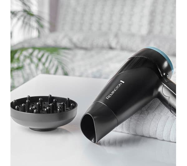 REMINGTON On The Go D1500 Compact Hair Dryer - Black - Image 5