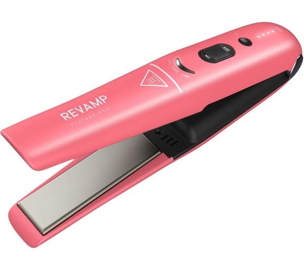 REVAMP Liberate Cordless Compact Ceramic Hair Straightener - Pink - Image 2