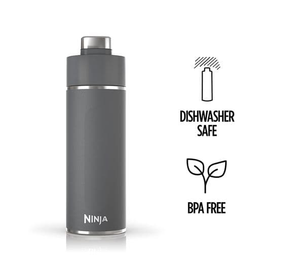 Ninja Thirsti Travel Water Bottle - Grey, 700 ml - Image 6