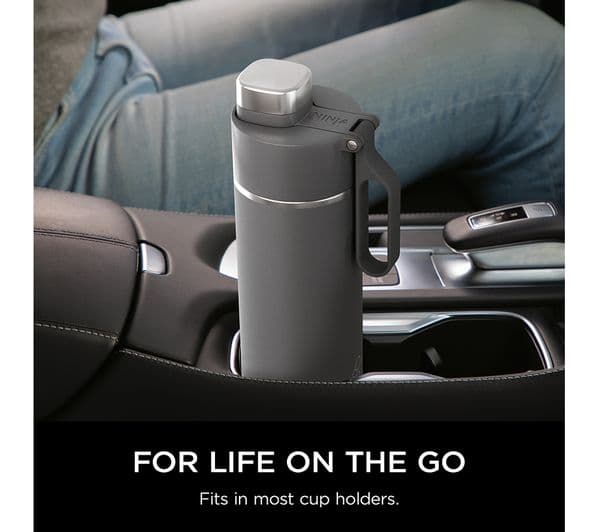 Ninja Thirsti Travel Water Bottle - Grey, 700 ml - Image 7