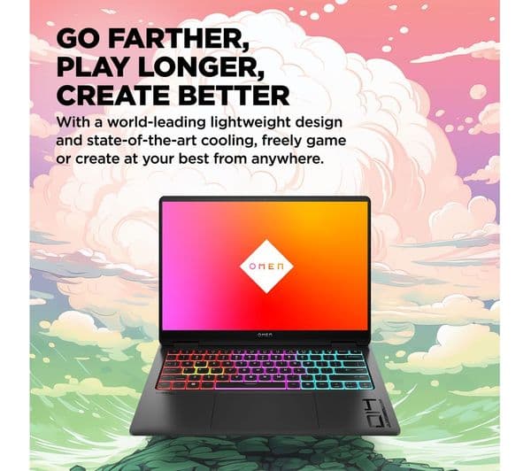 HP OMEN Transcend 14-fb0005na 14" Gaming Laptop - Intel® Core™ Ultra 7, RTX 4060, 1 TB SSD - Image 2