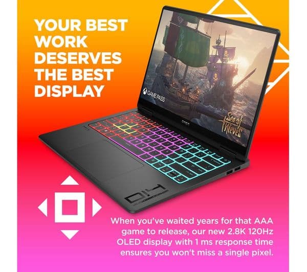 HP OMEN Transcend 14-fb0005na 14" Gaming Laptop - Intel® Core™ Ultra 7, RTX 4060, 1 TB SSD - Image 3