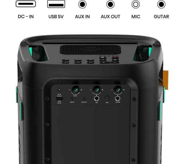Hisense Party Storm Bluetooth Megasound Party Speaker - Black - Image 3