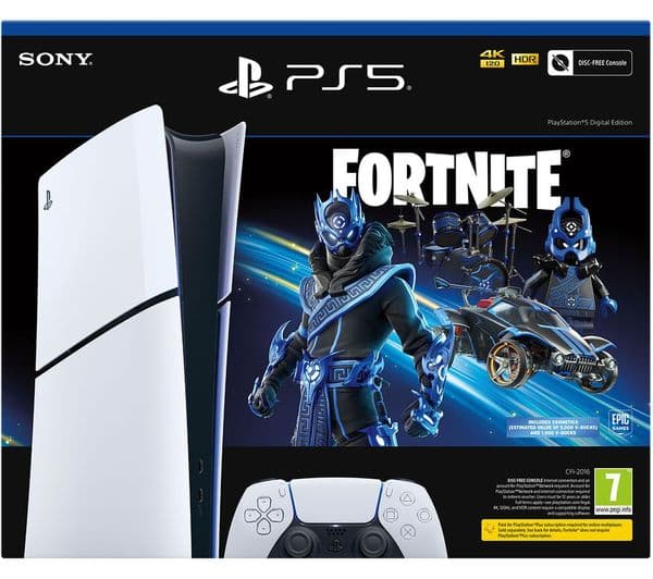 Sony PlayStation 5 Digital Edition Fortnite Cobalt Star Bundle - Image 1