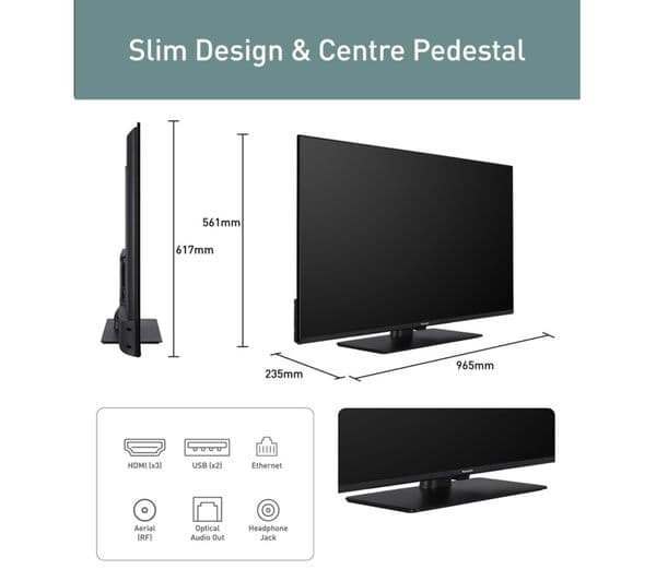 PANASONIC W61A 43" LED 4K HDR Smart TV with Freely - TB-43W61AEY - Image 3