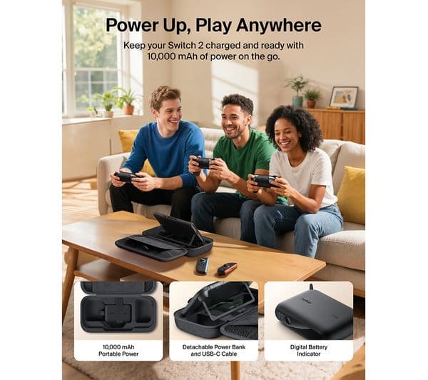 Belkin Nintendo Switch 2 20W Charging Case Charcoal - Image 6