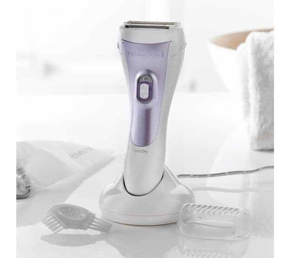 REMINGTON WDF4840 Cordless Wet & Dry Foil Lady Shaver - White & Purple - Image 3