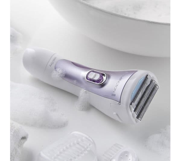 REMINGTON WDF4840 Cordless Wet & Dry Foil Lady Shaver - White & Purple - Image 5