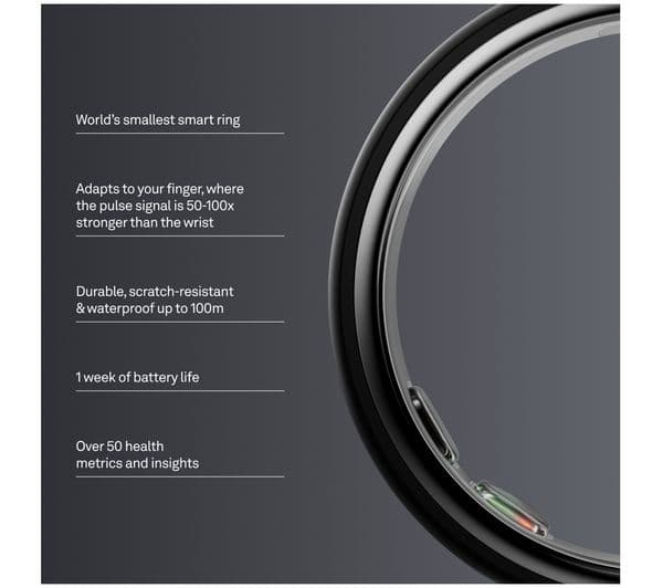 Oura Ring 5 Bluetooth Smart Ring Sleep Health Fitness Tracker Titanium Size 11 - Stealth - Image 2