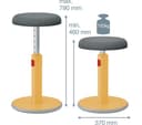 LEITZ Ergo Cosy Sit-Stand Stool - Yellow thumbnail 3