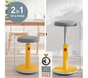 LEITZ Ergo Cosy Sit-Stand Stool - Yellow thumbnail 8