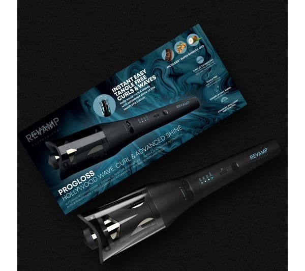REVAMP Hollywood Wave Auto-Rotate Ceramic Curler - Black - Image 6