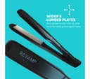 REVAMP Wide Ultra X Shine Ceramic Hair Straightener - Black thumbnail 2