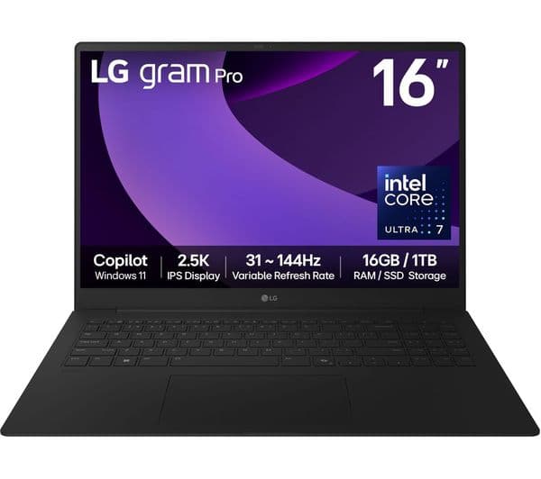 LG gram Pro 16Z90TP Intel Core Ultra 7 1TB Black - Image 1