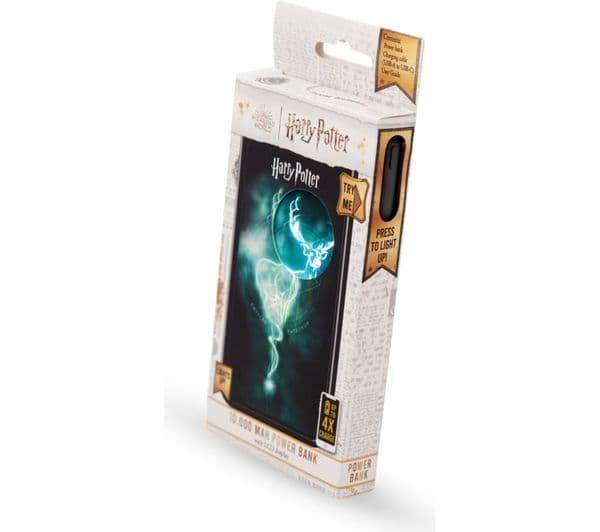 LAZERBUILT Harry Potter 10,000 mAh Light-Up Patronus Portable Power Bank - Black - Image 2