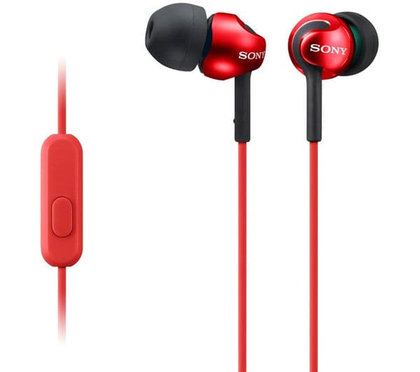 SONY MDR-EX110APR Headphones Red - Image 1