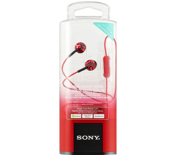 SONY MDR-EX110APR Headphones Red - Image 2