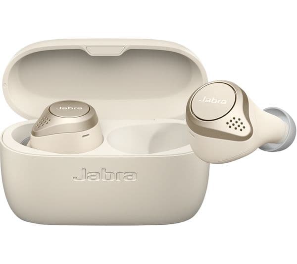 JABRA Elite 75t Wireless Bluetooth Noise-Cancelling Earbuds - Gold Beige - Image 10