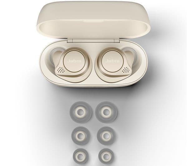 JABRA Elite 75t Wireless Bluetooth Noise-Cancelling Earbuds - Gold Beige - Image 6