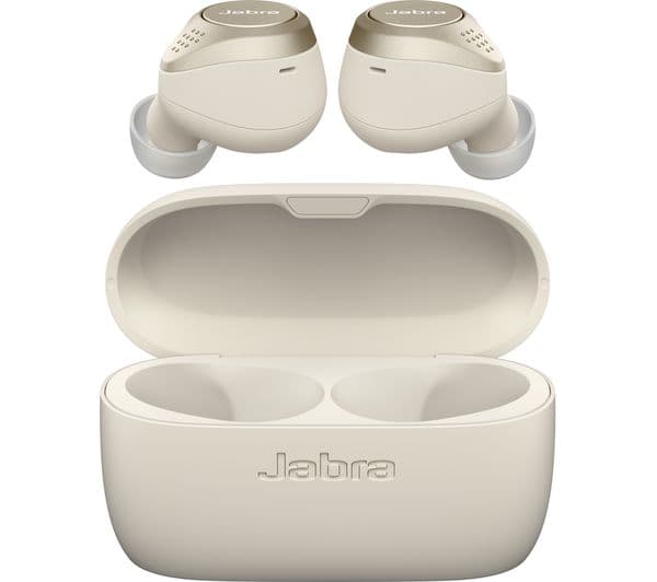JABRA Elite 75t Wireless Bluetooth Noise-Cancelling Earbuds - Gold Beige - Image 7