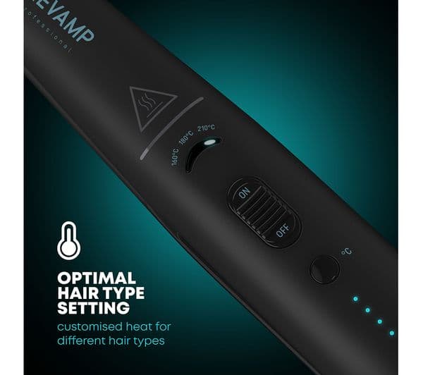 REVAMP Liberate Cordless Compact Ceramic Hair Straightener - Black - Image 2