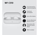 Sony WF-C510 Earbuds White thumbnail 4